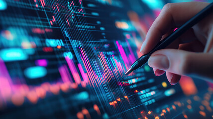 Poster - Exploring financial stock investments with business strategies and economic growth visuals