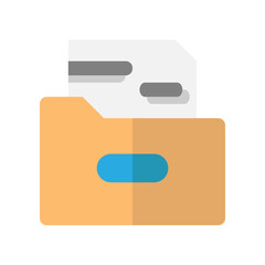 Poster - File organizer flat icons. symbol document files in a simple and elegant style.