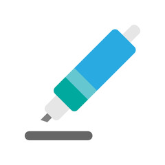 Poster - Pen flat icons. Writing tool symbols are suitable for school and office needs.