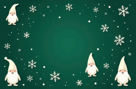 Christmas gnomes pattern, Christmas wrapping paper