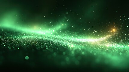 Poster - dark and blurry green abstract background with gradient blur effects is ideal for studio lighting designs.illustration