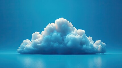 Poster - digital banner featuring cloud icon on blue background, perfect for technology or online services.illustration