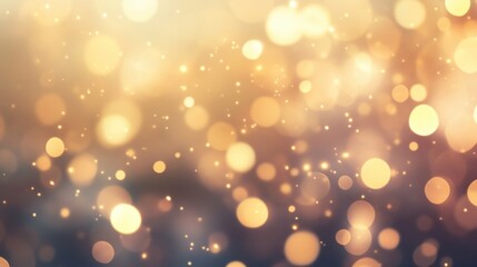 Poster - Golden confetti bokeh lights create a warm, sparkling background that adds a touch of elegance and joy to any celebration