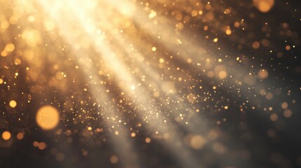 Poster - Sunlight filters through the atmosphere, highlighting swirling dust particles and creating an enchanting, luminous effect