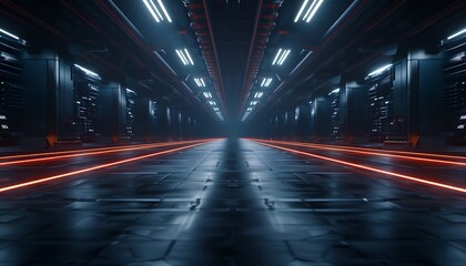 Poster - Ultra-Modern Factory with Autonomous Drones and Robotic Arms Managing High-Tech Production Lines