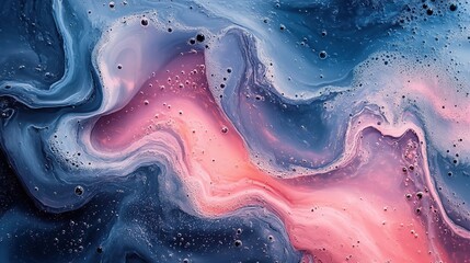 Leinwandbilder - fluid art backdrop with colorful splashes of paint, perfect for creative banners, posters, or interior designs with shades of blue, pink, and purple.stock photo