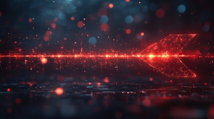 Aufkleber - futuristic background with glowing arrow, symbolizing technological progress in the digital world.image