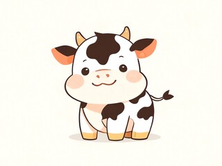 Cute Cartoon Cow Illustration