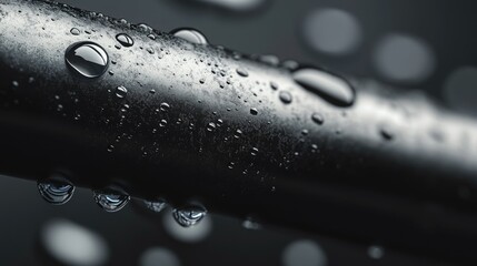 Poster - Leaking pipe joint in an apartment with water droplets, highlighting urgency for plumbing repair and maintenance