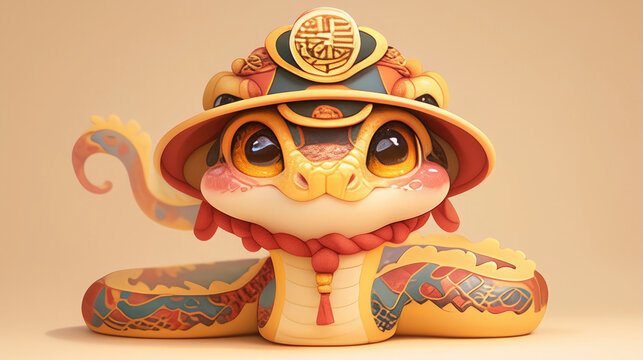 The little flower snake wearing a hat