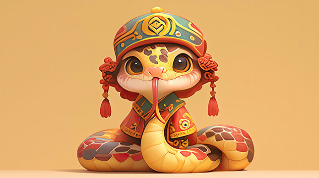 The little flower snake wearing a hat
