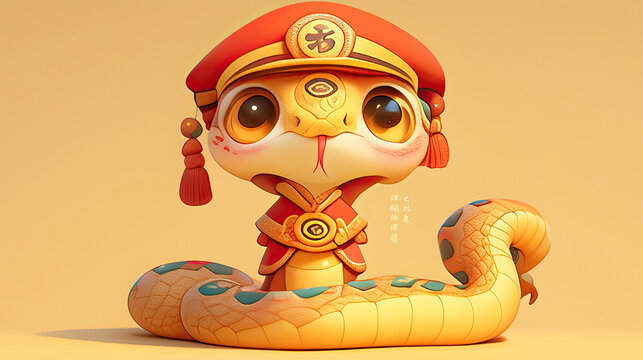 The little flower snake wearing a hat
