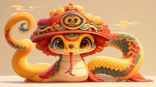 The little flower snake wearing a hat