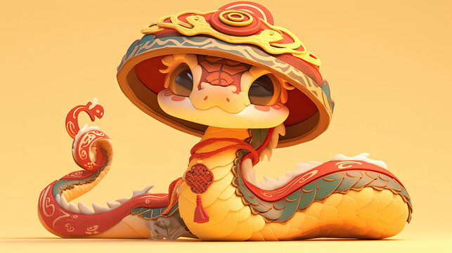 The little flower snake wearing a hat