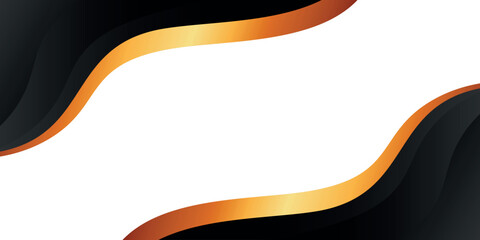 Wall Mural - simple modern black and gold wave background