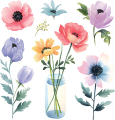 Wall Mural - pattern with flowers