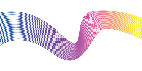Wall Mural - modern simple gradient line background