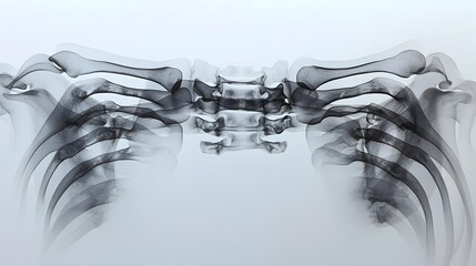 Poster - X Ray Image Detecting Bone Density on Isolated White Background in Flat Design Medical Diagnostic Radiology Scanning Technology for Healthcare and Wellness Analysis
