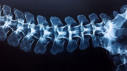 Poster - Detailed X Ray Diagnostic Analysis of the Human Skeletal Structure Presented in a Flat Design Style with a Clean White Background and Minimalistic Aesthetic