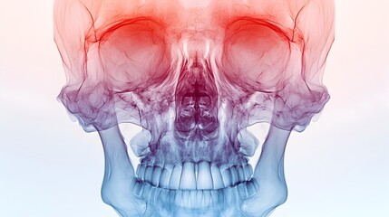 Poster - Detailed X ray medical showing a flat design analysis of bone density and skeletal structure with a clean white background  This digital graphic can be used for healthcare radiology