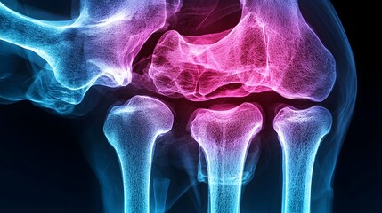 Poster - detailed x ray showcasing the bone joints and detection system on a clean white background using a f