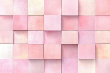 Wall Mural - Soft Pastel Geometric Mosaic Tiles Texture Banner