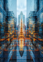 Poster - Digital architecture concept design integrating IoT and sustainable technologies  Visualize a futuristic cityscape where empathy is the foundation of society  

