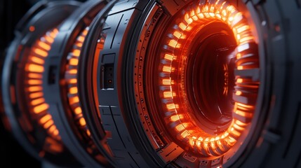 Poster - Close-up of Magnetic Coils in Propulsion System