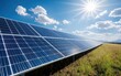 © tantawat - Solar Panels Under Bright Sunlight in Open Field