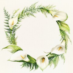 Elegant calla lily wreath a floral arrangement for nature lovers and home decor enthusiasts