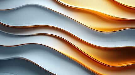 Poster - minimalistic background with white and gold lines, ideal for sleek and elegant