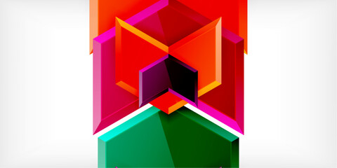 Aufkleber - Vector 3d arrow techno design template