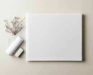 Poster - Minimalist Candle Shop Brochure Mockup with Neutral Tones and Elegant Layout