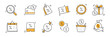 © Polina Tomtosova - Doodle discount sale icon set. Discount percent, shop sale coupon hand drawn sketch line pen stroke style icon. Special price offer deal sketch doodle drawn collection. Vector illustration