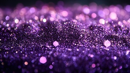 Leinwandbilder - sparkling purple glitter background against black backdrop, creating glamorous effect.illustration