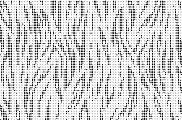 Aufkleber - Halftone trendy zebra skin pattern background vector. Animal fur dotted vector background. Abstract seamless zebra stripe pattern.