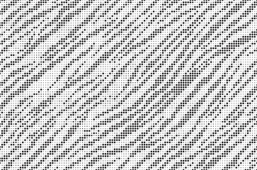 Aufkleber - Halftone trendy zebra skin pattern background vector. Animal fur dotted vector background. Abstract seamless zebra stripe pattern.