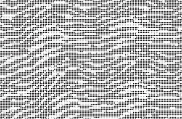 Aufkleber - Halftone trendy zebra skin pattern background vector. Animal fur dotted vector background. Abstract seamless zebra stripe pattern.