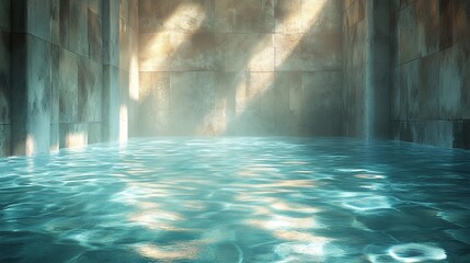 Poster - swimming pool water background suitable for advertising or mockup uses.