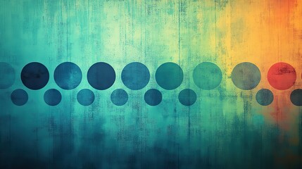 Poster - teal and lime green retro background with halftone pattern adds fun and simple vibe.illustration