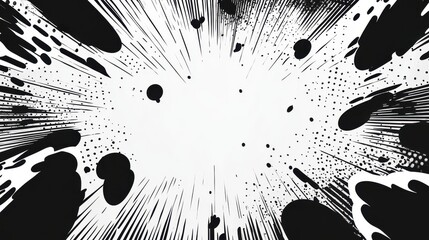 Fototapete - A captivating comic-style background filled with dynamic gray lightning flashes, perfect for creating an energetic ambiance in illustrations and graphic designs.