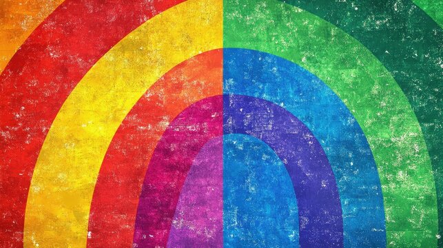 A cheerful rainbow background with vibrant stripes of color creating a sense of joy and positivity.