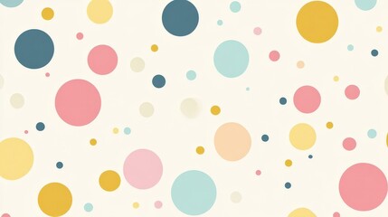 Poster - A minimalist background featuring an abstract dot pattern in soft pastel colors.