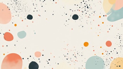 Poster - A minimalist background featuring an abstract dot pattern in soft pastel colors.