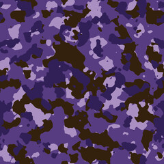 Wall Mural - seamless purple military camouflage pattern vector