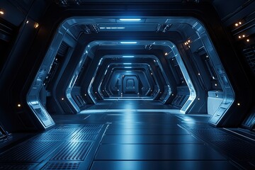 Futuristic Spaceship Corridor