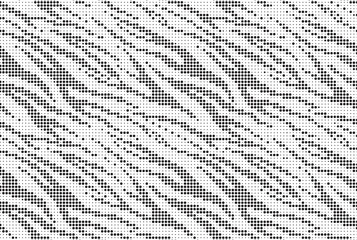 Aufkleber - Halftone trendy zebra skin pattern background vector. Animal fur dotted vector background. Abstract seamless zebra stripe pattern.