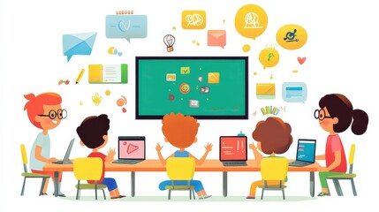 Poster - The impact of EdTech on teacher-student relationships is profound, as technology facilitates communication and collaboration.