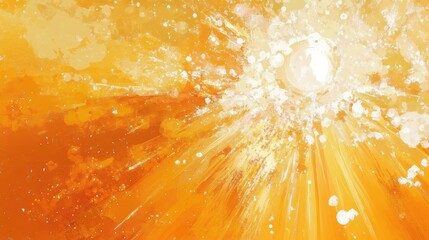 Fototapete - An eye-catching retro anime background filled with a vibrant gold explosion, creating an energetic atmosphere that enhances any artistic project or illustration.