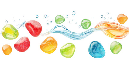 Poster - Floating Colorful Gummy Candies. png